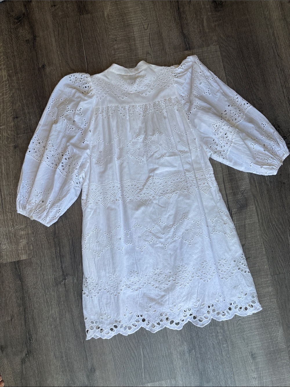 Universal Thread White Eyelet Puff Sleeve Mini Dress